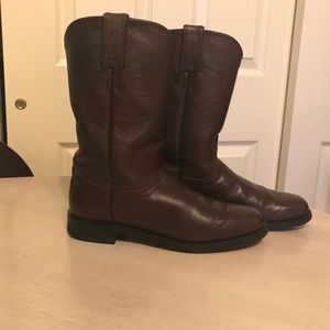 Women’s Leather Western Boots - Size 6 1/2 C - Wine/Maroon